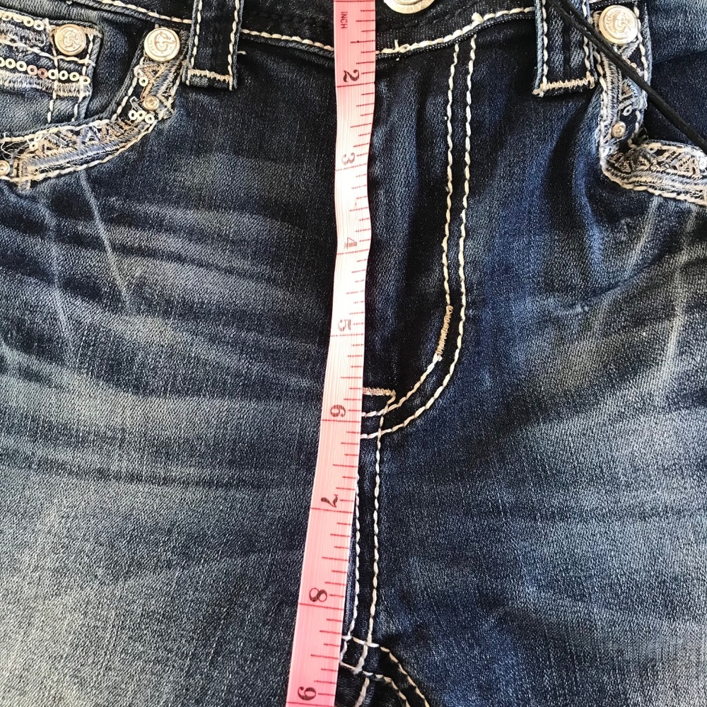 NWT Grace in LA capris/denim size 26 Easy Fit dark wash cowgirl country western - Picture 14 of 15